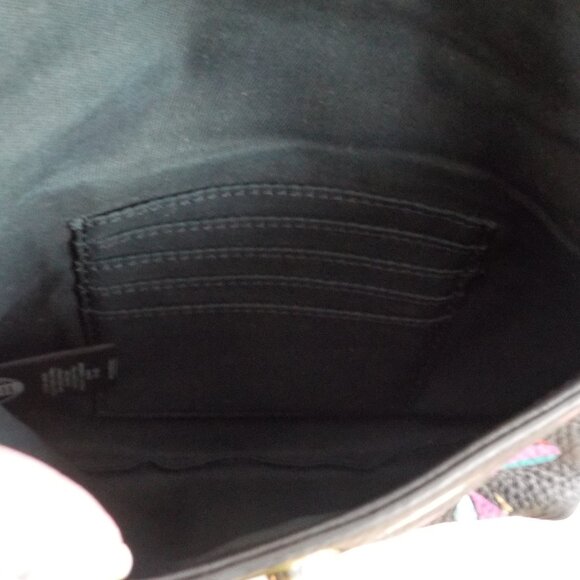 Fossil Crossbody Bag - Black w/Design - NWOT - Leather   (574) - Picture 5 of 5